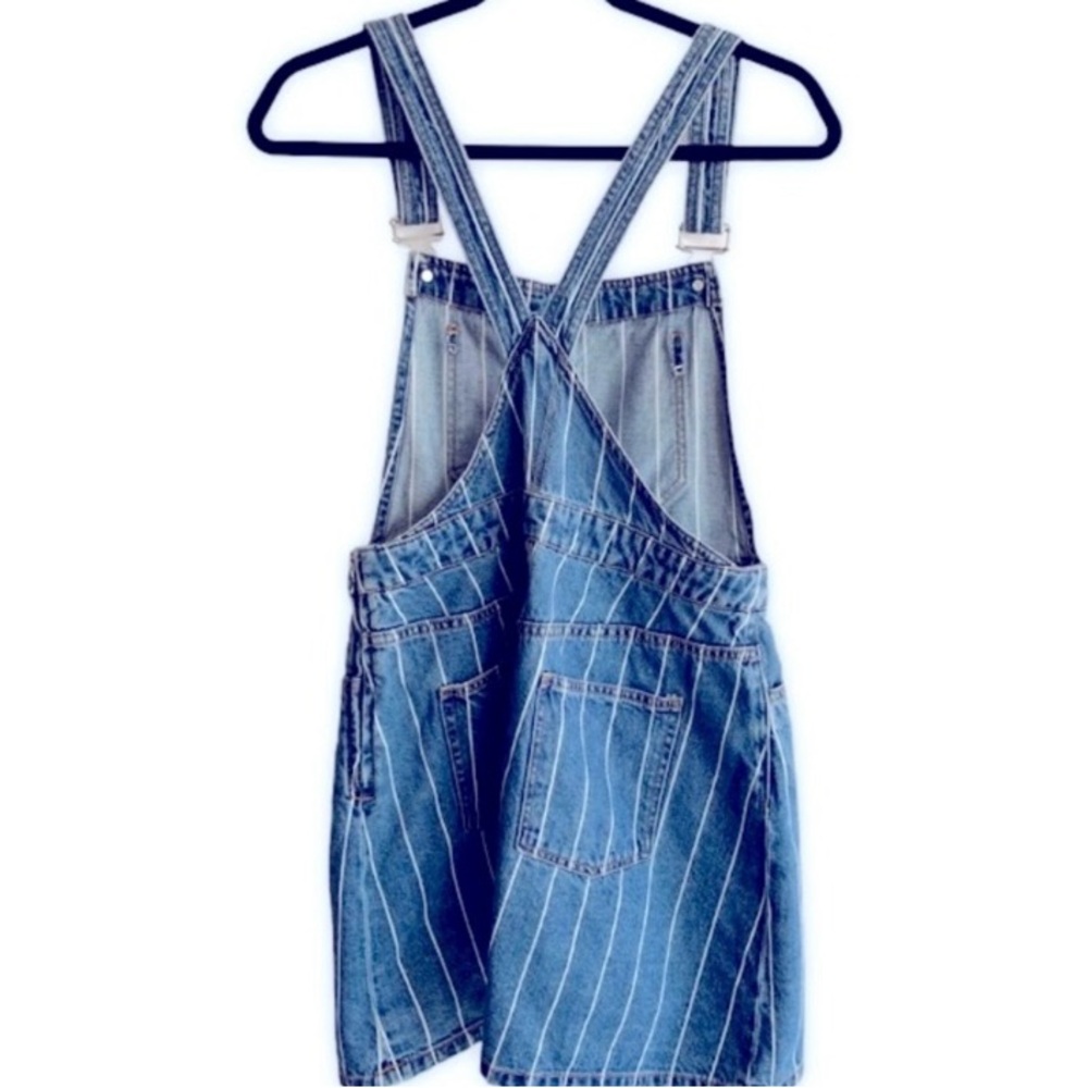 Divided Blue Denim Overalls with Pinstripes Sz 8 - Picture 2 of 6